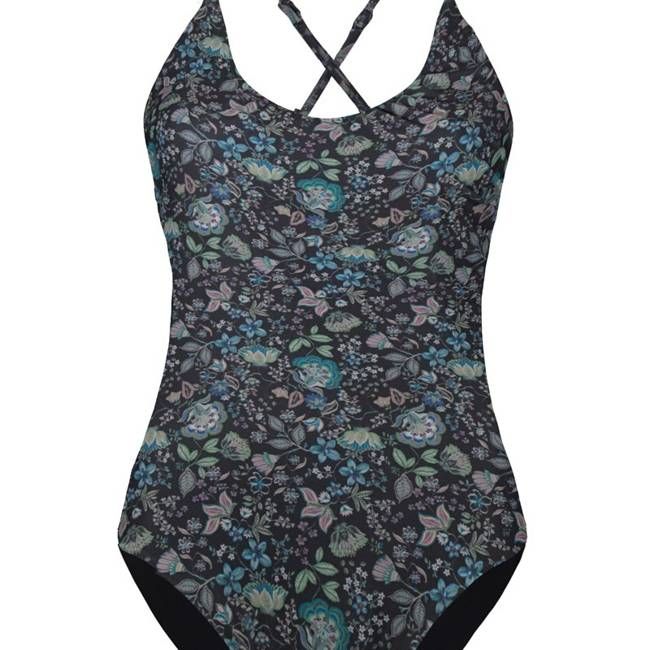 Recycling Badeanzug Frøya Senja + schwarz - kaufen