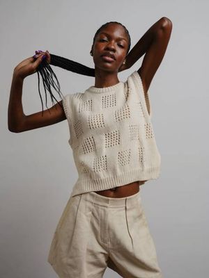 Katt Eyelet Vest - Shell