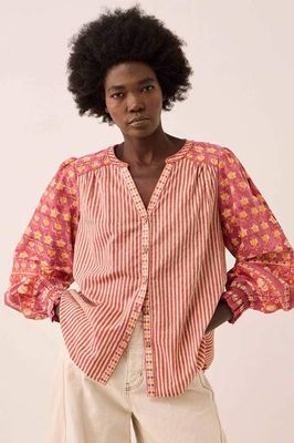 Devyn Hand Block Print Cotton Top