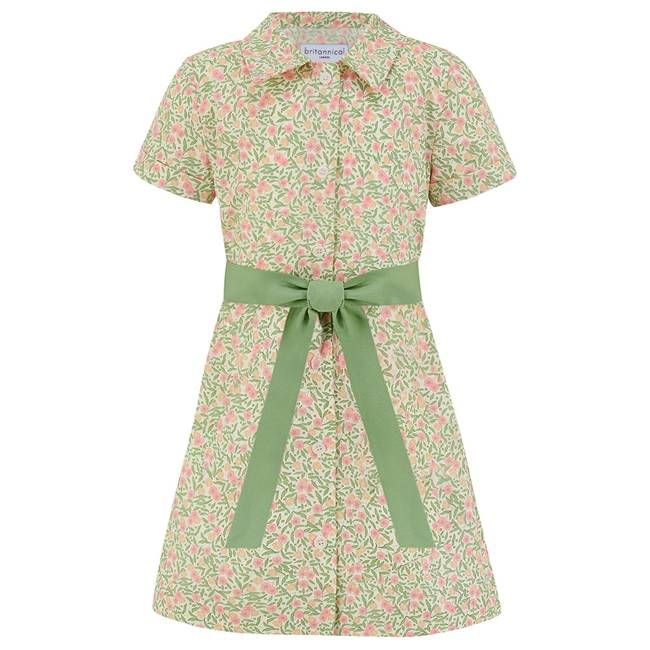 Eaton Girls Dress - Pink Chintz