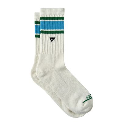 Crew Sock - Blue Retro Stripe