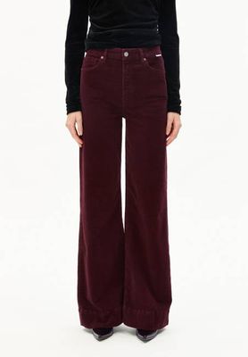 MURLIAA CORDUROY HOSE | dunkle Preiselbeere