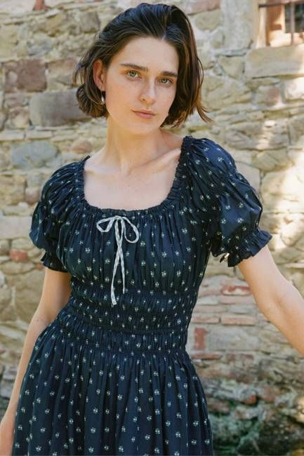 The Coralia Dress | Blueberry Dot