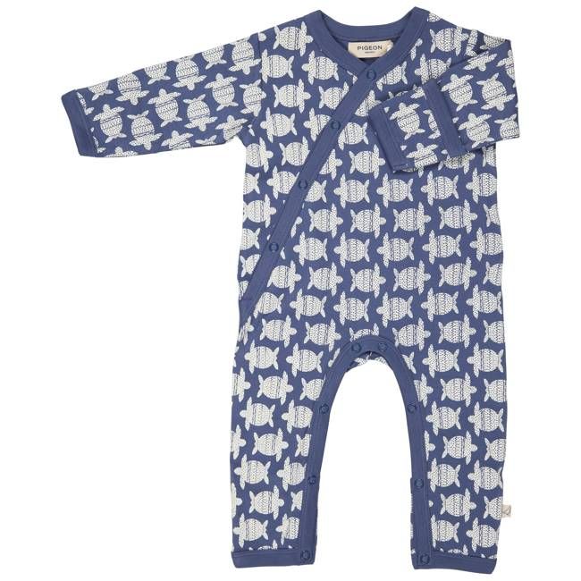 Kimono Romper - Turtles, Indigo