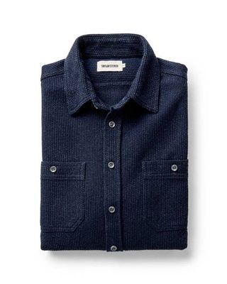 The Utility Shirt in Rinsed Indigo Sashiko