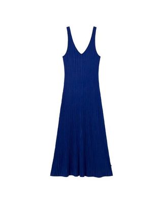 Blue long knitted Ecovero Sade dress