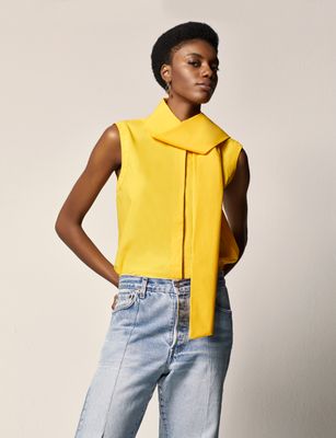 Sleeveless Tie Blouse - Resale | Sun