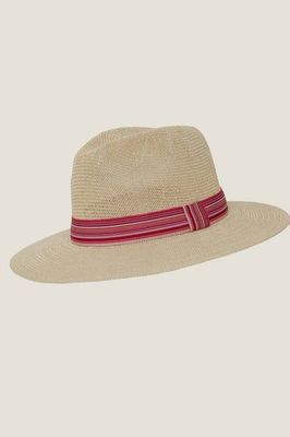 Panama Hat | Stripe Pink/Red/Orange