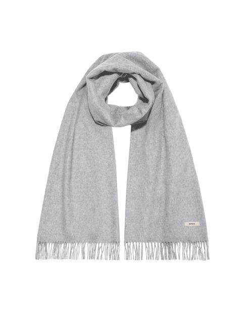 Archive Cashmere Plain Stole—grey marl