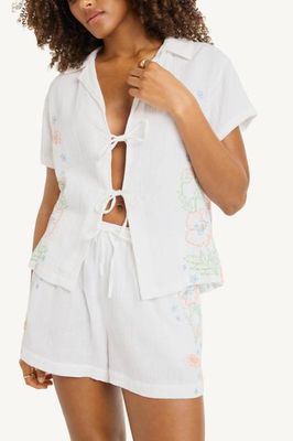 Superbloom Shirt - White Superbloom Cotton