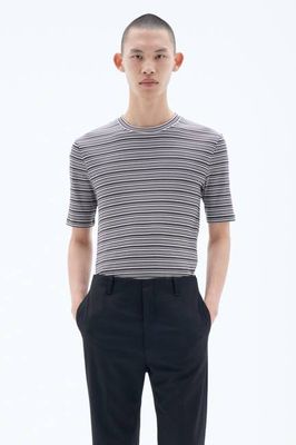 Gestreiftes Ripp-T-Shirt