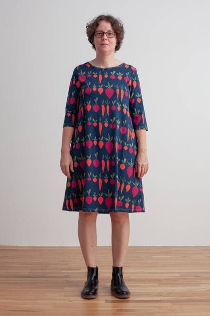 Helsinki Dress - Root Vegetables Night Sky