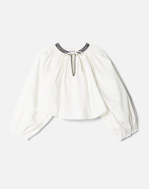 Victorian Cut Off Blouse - Vintage Ivory
