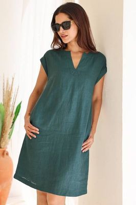 Dori Linen Dress | Teal