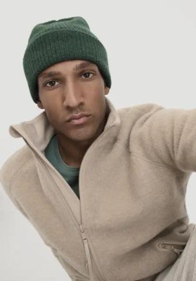 Strickmütze aus Bio-Merinowolle mit Kaschmir