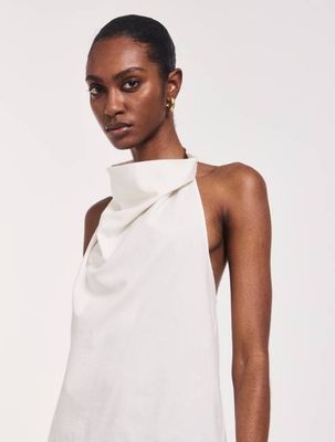 Avery Scarf Top in Off White