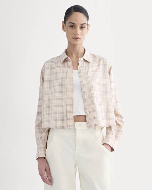 The Way-Short Shirt in Silky Cotton | Plaid