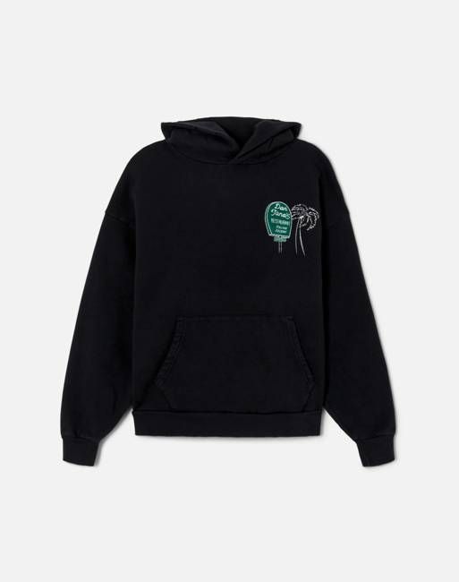 Modern "Dan Tana's Sign" Hoody - Washed Black