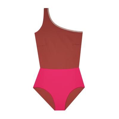 Oneshoulder Shine '21 — raspberry-earth