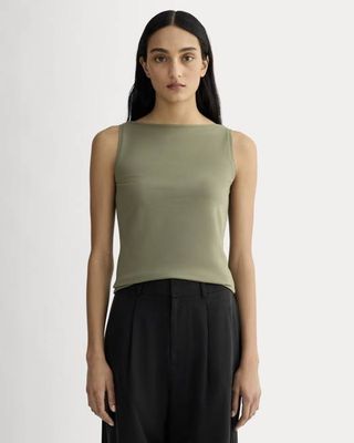 The Form Boatneck Tank | Lichen Green
