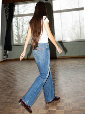 Clean Eileen Rust River loose wide-leg jeans | Nudie Jeans