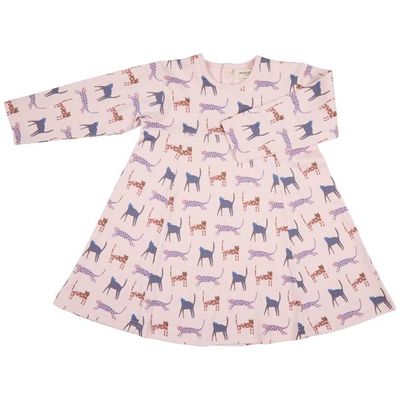 Skater Dress - Cats, Pink