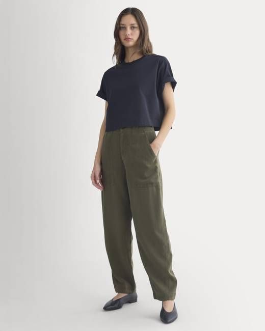 Patch Pocket Ballon Pant in Buttersoft | Olive Night