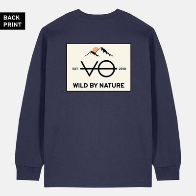 Wild By Nature Back Print Long Sleeve T-Shirt (Unisex)