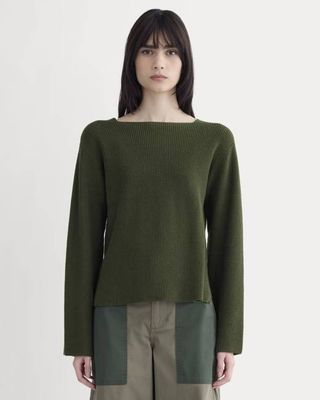 The Boatneck Top in Everyday Cotton | Dark Green