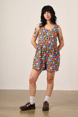 Alisa - Cotton Playsuit in Balloon Floral