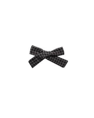 Large Bow - black gingham