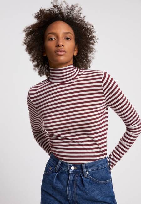 MALENAA STRIPES| ruby red-oatmilk