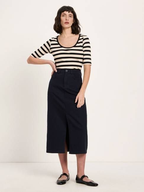 skirt with slit (GOTS)