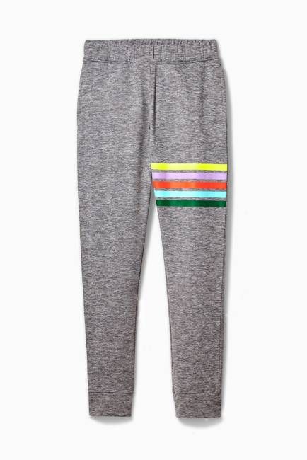Rainbow Stripe Jogger Heather Gray - FINAL SALE