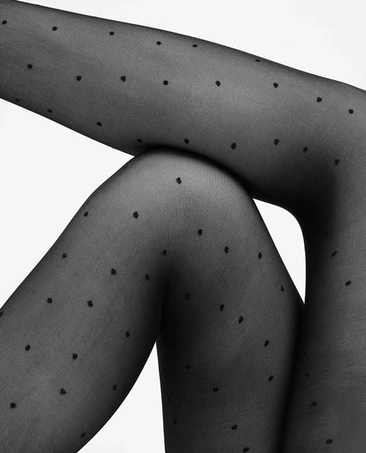 DORIS Dots Tights Black