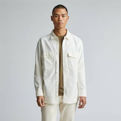 The Organic Oxford Relaxed Utility Shirt | Bone