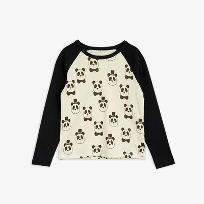 Langärmliges Panda Raglan-T-Shirt