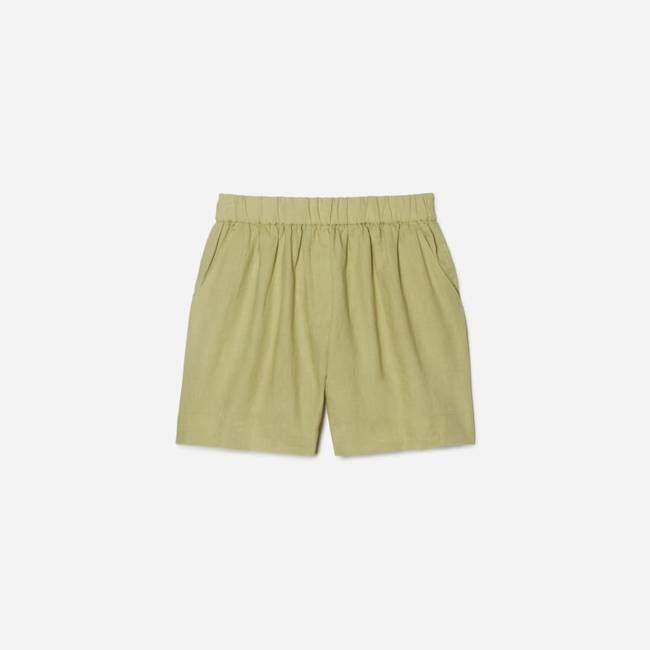 The Linen Boxer Short | Leek