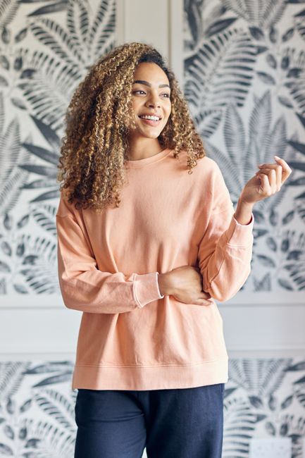 Nicky - Sweatshirt - Peach Stonewash