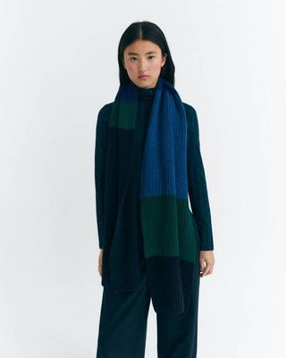 Green wool Ghede scarf