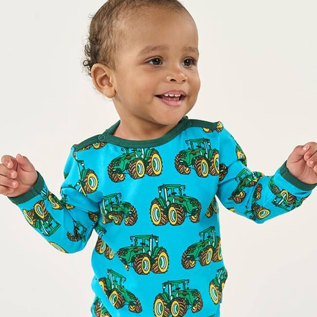 Smafolk Elstar Langarm-Babybody Mit Traktor