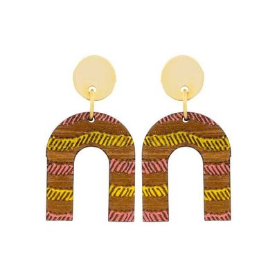 Cecek Sawut Recycled Wood Earrings