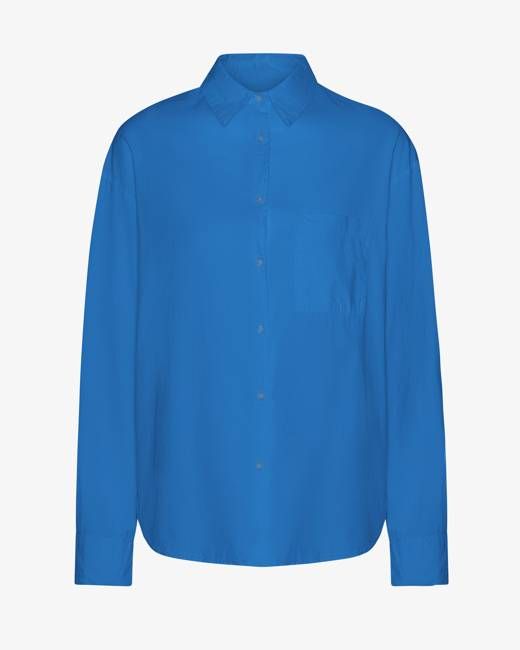 Organic Oversized Shirt - Pacific Blue