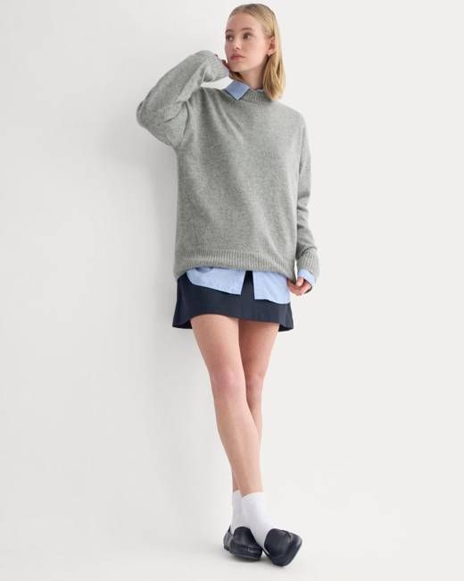 Cashmere Boyfriend Sweater | Husky Gray