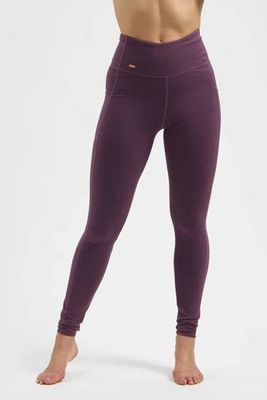 Tara Pocket Yoga Leggings - Berry