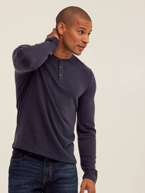 Elias Sweater Knit Long Sleeve Henley