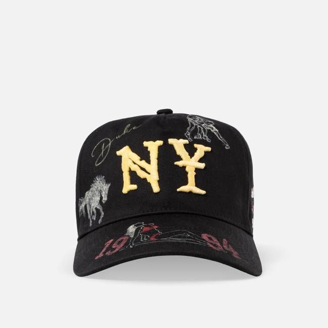 Hand-Painted NY Black Cap