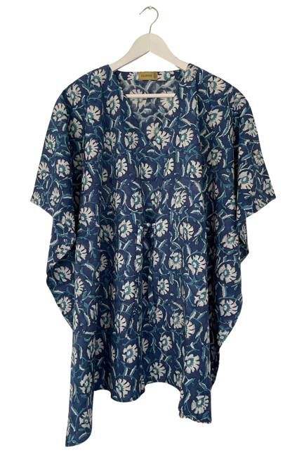 NEW! Block print Kaftan Short No.81