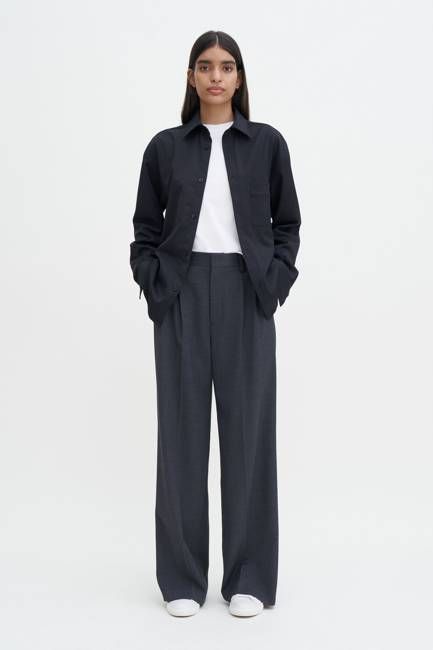 W Boxy Wool Twill Shirt