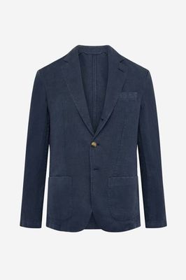 NAVY BLUE HEMP RAMA BLAZER